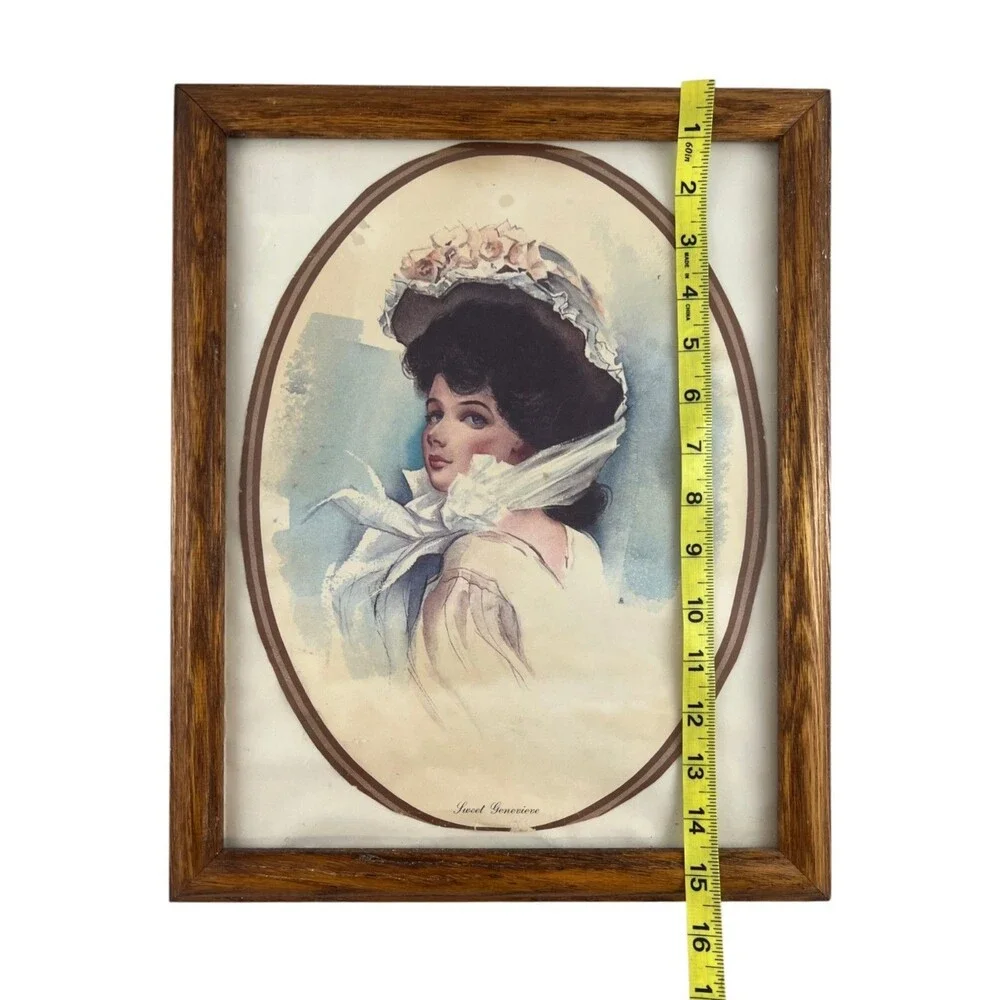 Antique Sweet Genevieve Victorian Portrait Oval Frame